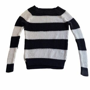 Ae American Eagle Jegging Sweater Navy white Stripe Size XSmall Pullover